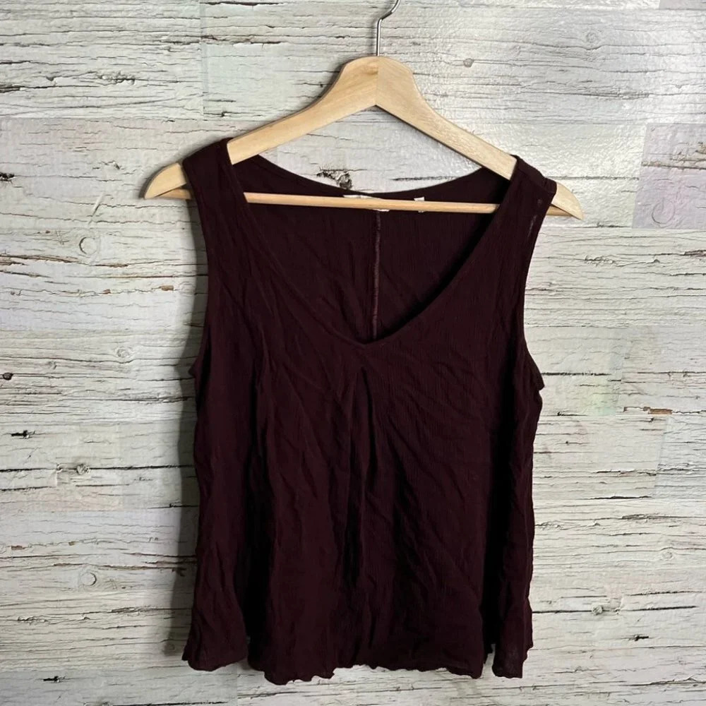 Kleen red purple blouse tank  top size small